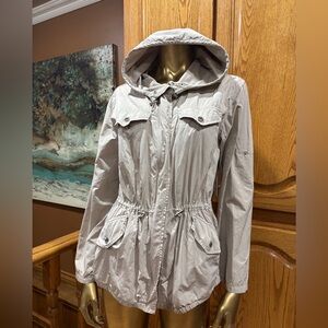 Michael Kors Tan Hooded Utility Jacket